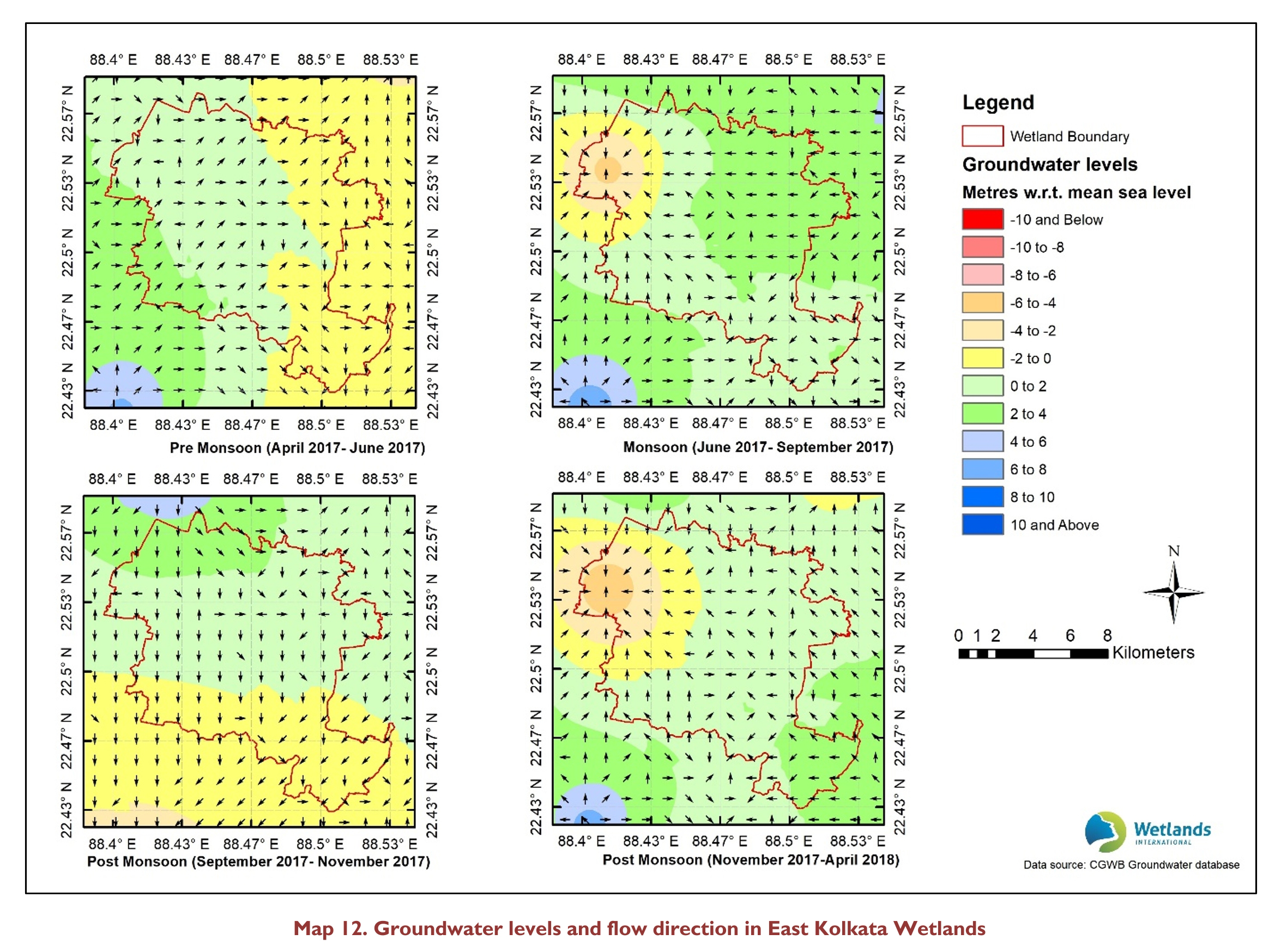 Ground water levels of EKW
