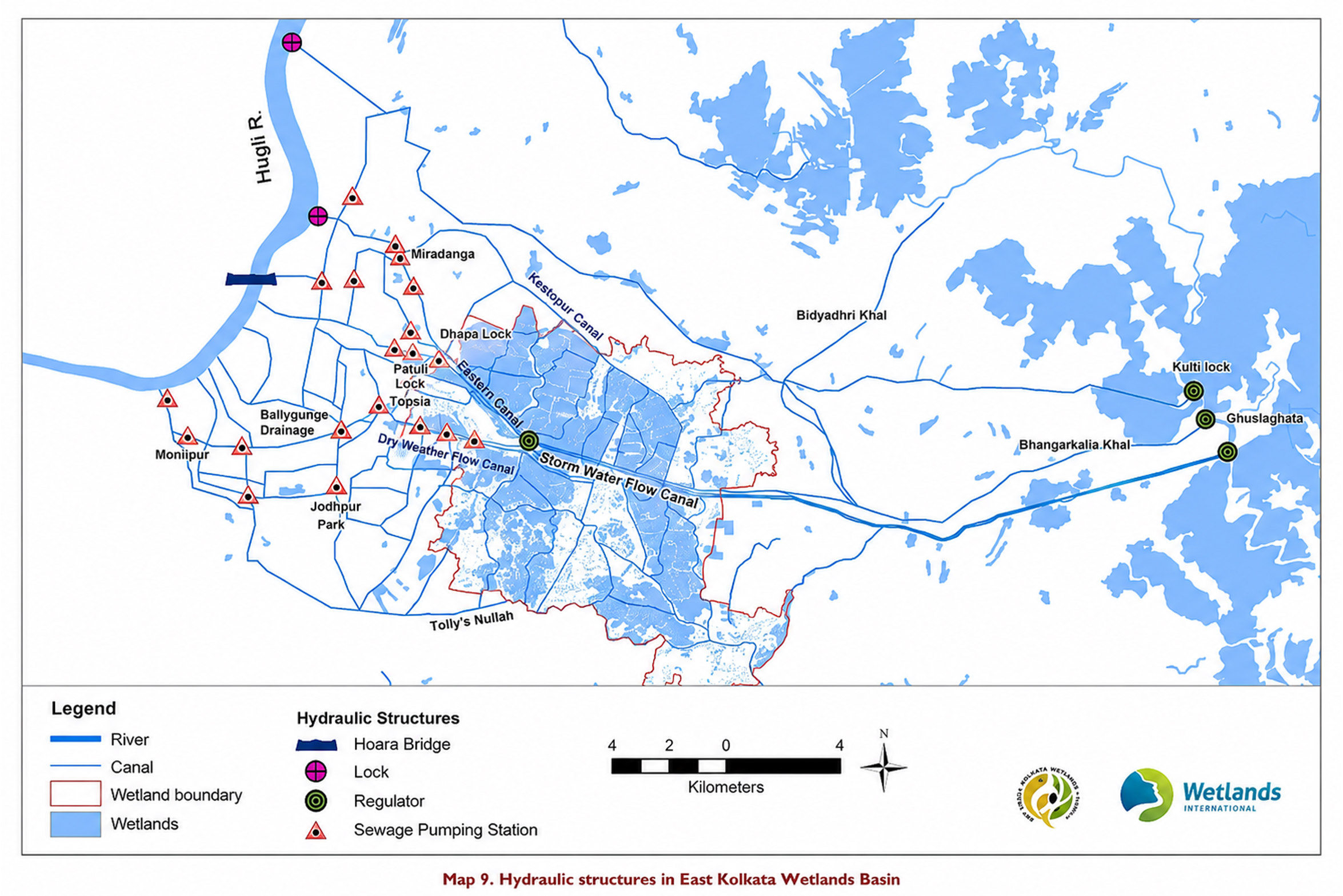 Hydraulic structures in EKW Basin