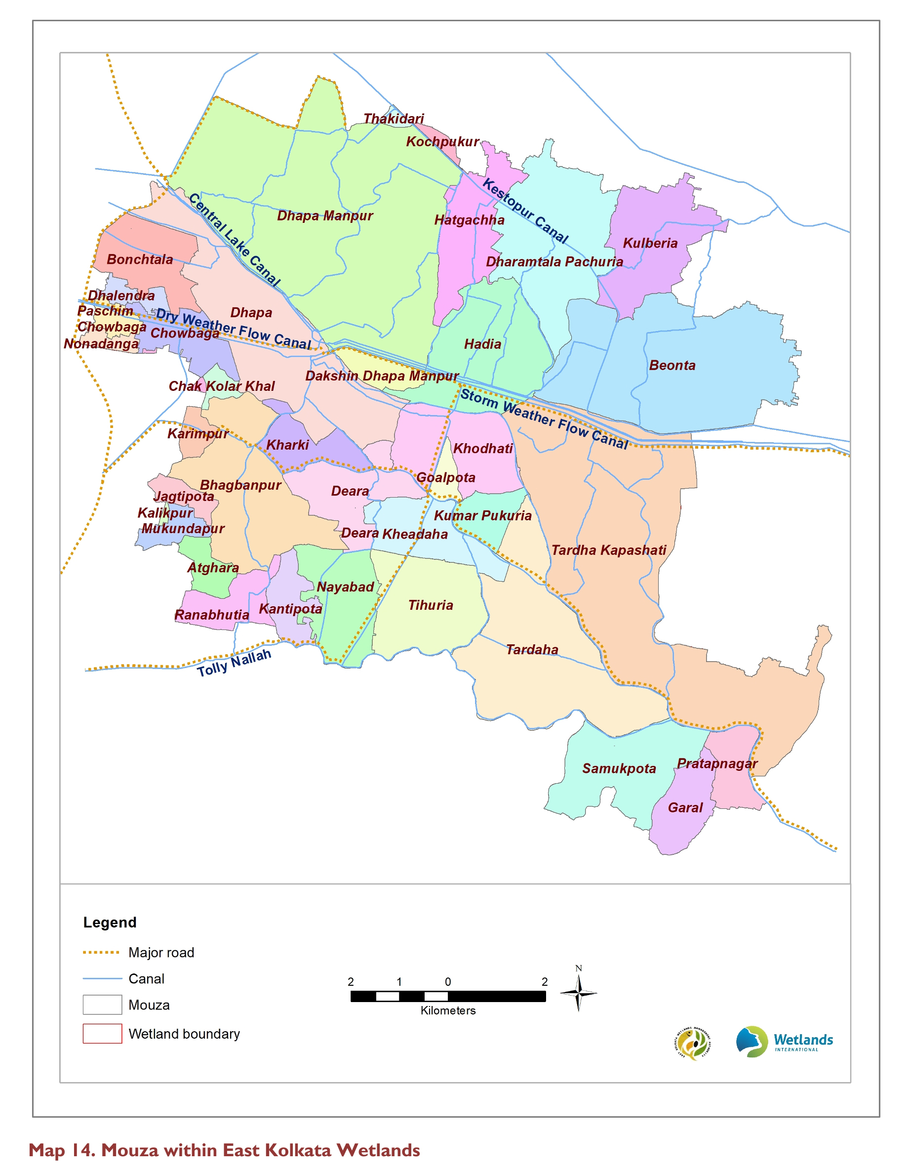 Mouza within East Kolkata Wetlands